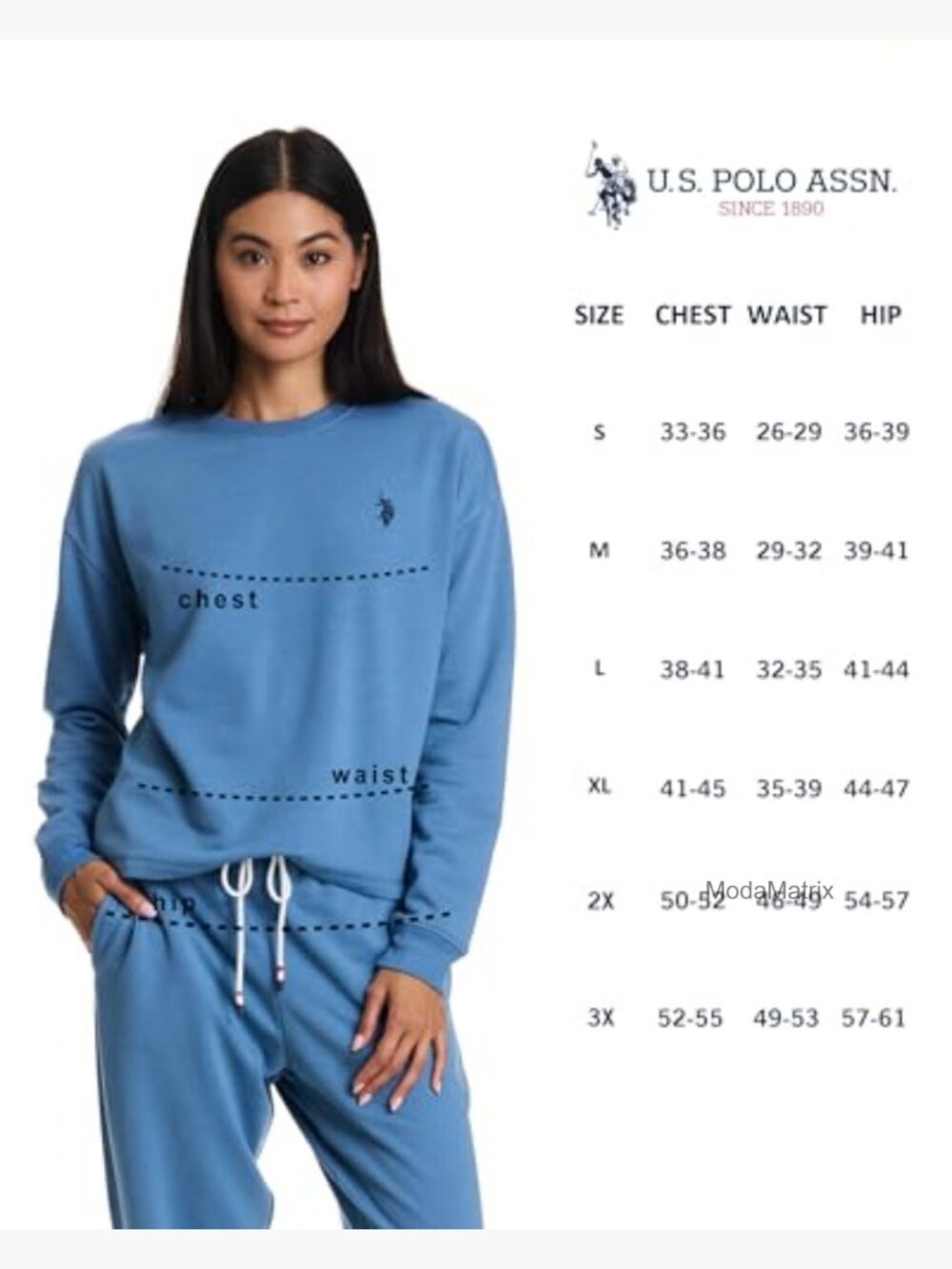 Women's 2-Piece Lounge Pajama Set with Sweatshirt and Joggers Fleece-Backed - Picture 6 of 7